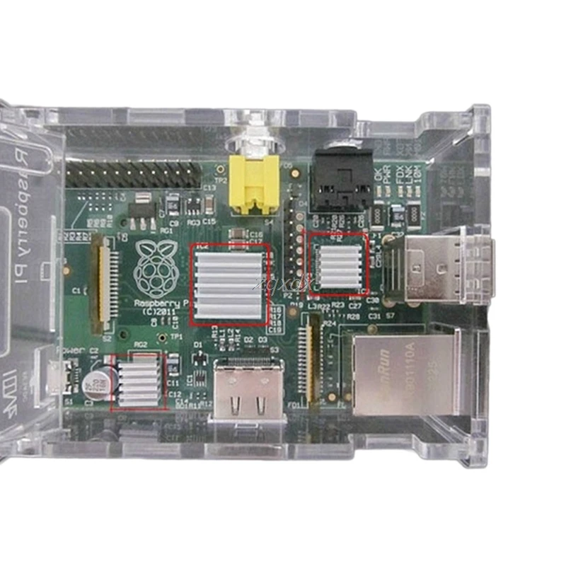 10 шт. радиатора компьютерные вентиляторы чистый Алюминий радиатор для охлаждения Raspberry Pi 2 для Raspberry Pi 3, и Прямая поставка