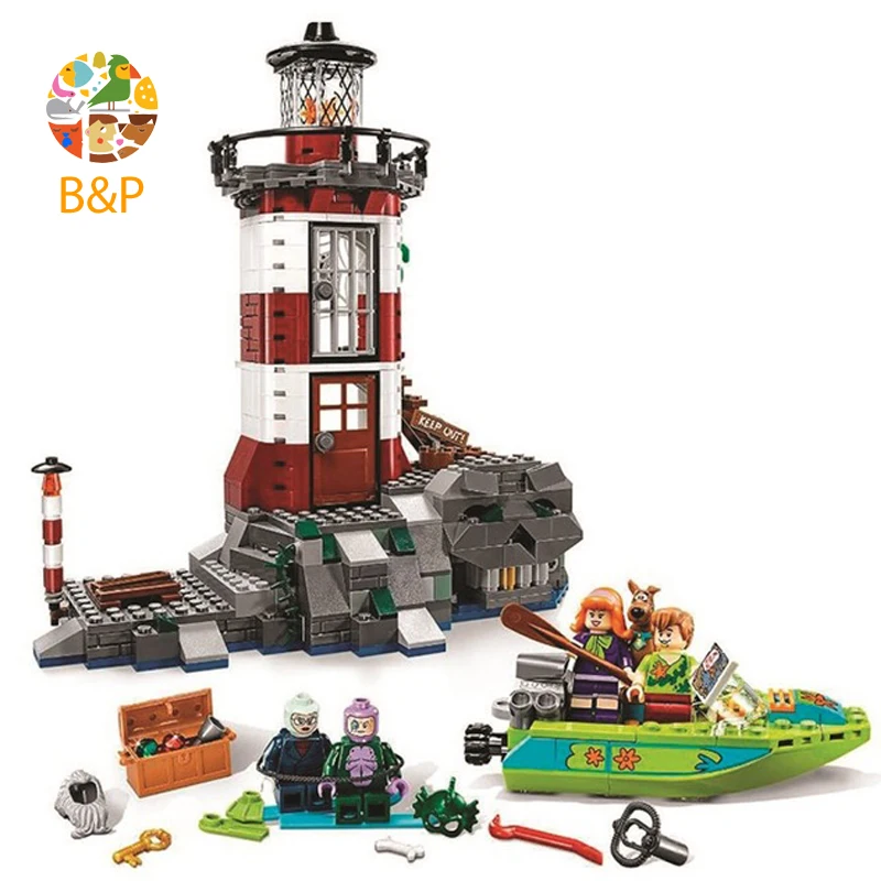 

75903 437pcs Scooby Doo Series Haunted Lighthouse Building Blocks Toys Set Bricks Boy Kid Toys Compatible 10431 Gift