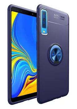 

Stand case Silicone with Ring for Samsung Galaxy A7 2018 Blue