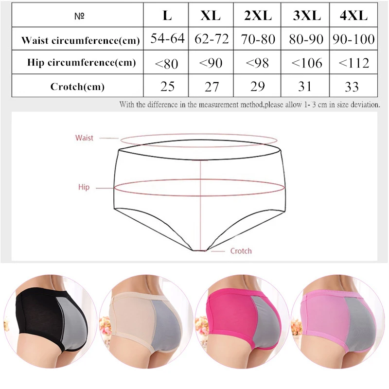 3 Pieces/Set Women Menstrual Panties High Waist Female Period Underwear Big Size Lengthen Physiological Leakproof Ladies Briefs