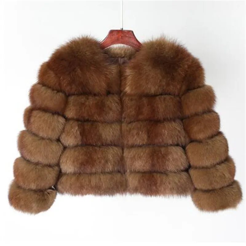 Maomaokong натуральный Лисий мех Зимний натуральный мех модная короткая обтягивающая куртка роскошная кожаная куртка женская куртка
