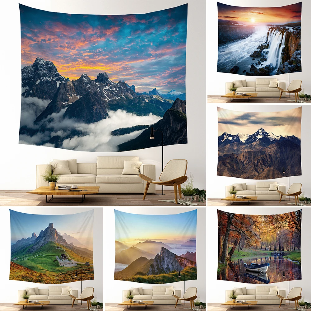 

Decorative Mandala Forest Wall Hanging Tapestry Bohemian Macrame Wall Art Blanket Home Decor Multicolor Bedroom Sheets Yoga Mat