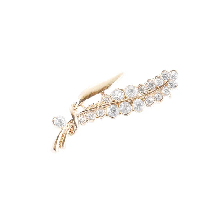 

Free Shipping Punk Fashion New Brooch Temperament Wild Personality Crystal Leaf Ladies Brooch Wholesale Sales Cute Pins
