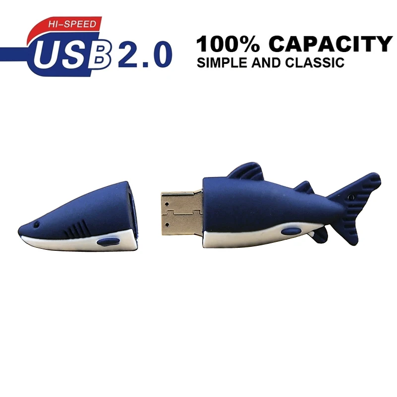 Novelty-Cartoon-usb-flash-drive-Cool-style-128MB-4GB-8GB-16GB-32GB-Shark-USB-2-0(1)