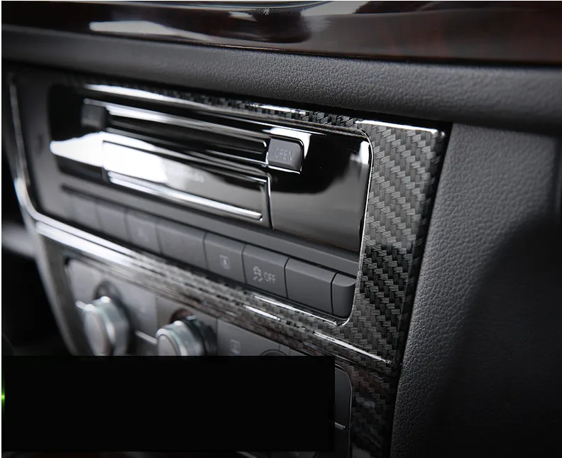 Средняя консоль компакт-дисков Панель Накладка для Audi A6 C7 2012-16 углеродного волокна аксессуары для интерьера 3D наклейки стайлинга автомобилей