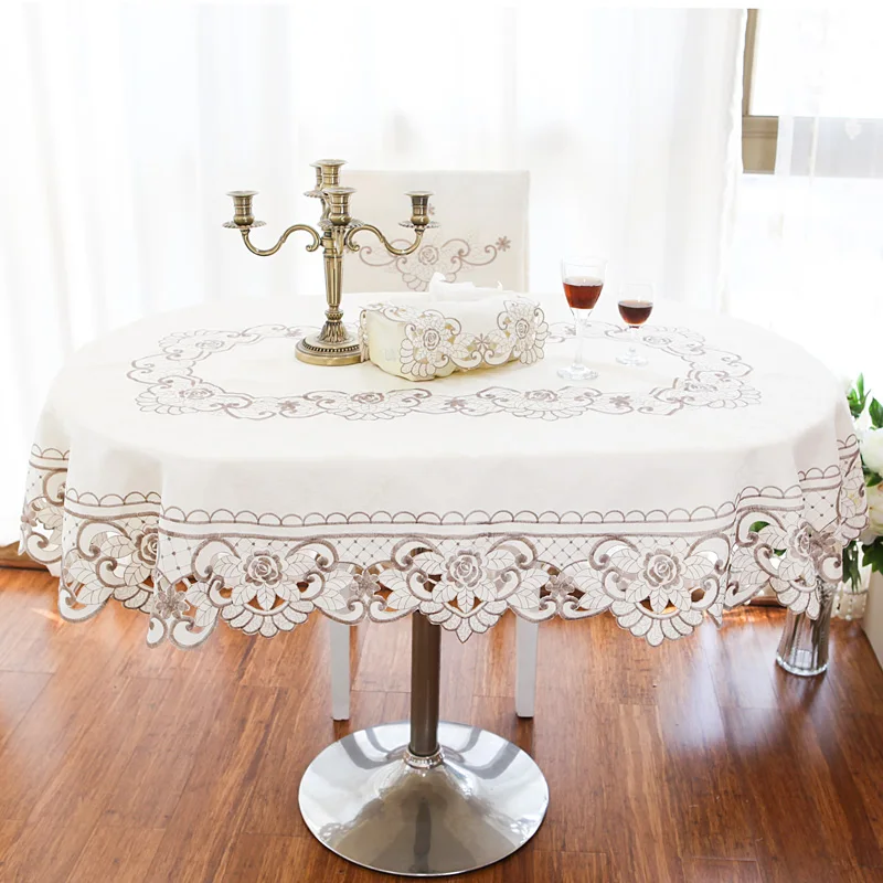 Us 8 9 Panlonghome High End European Embroidery Tablecloth Oval Rectangular Table Cloth Chair Cover Table Flag Tea Tablecloths In Tablecloths From