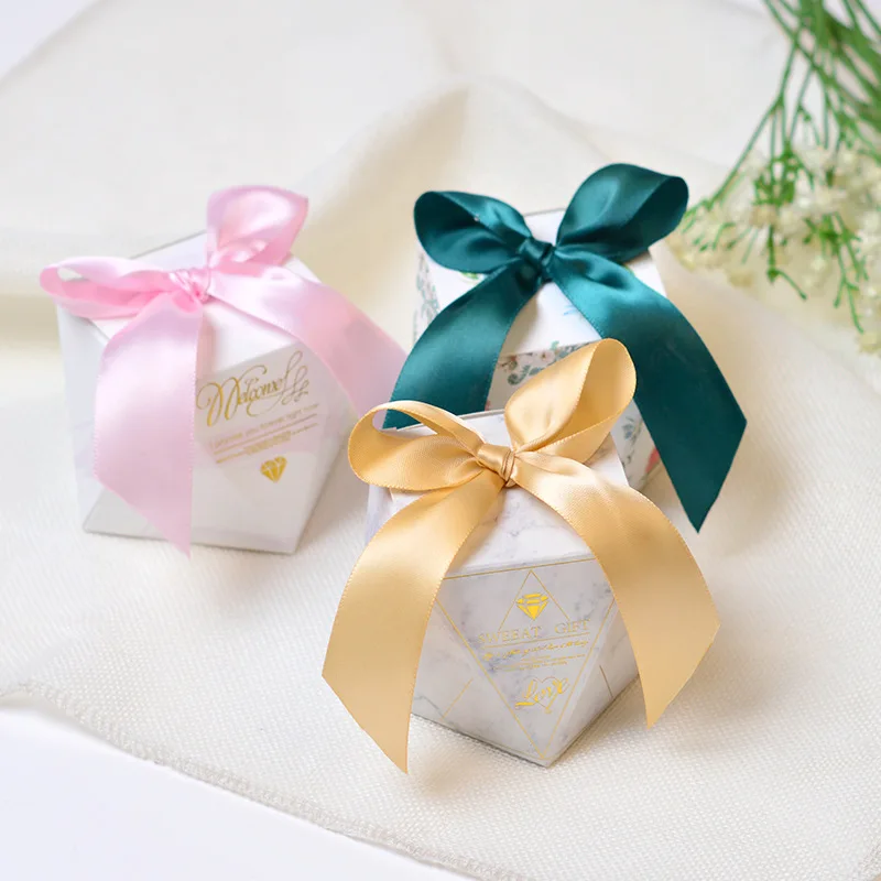 

New Diamond Shape Chocolate Candy Box Wedding Favors And Gifts Easter Party Baby Shower Supplies Gift Box