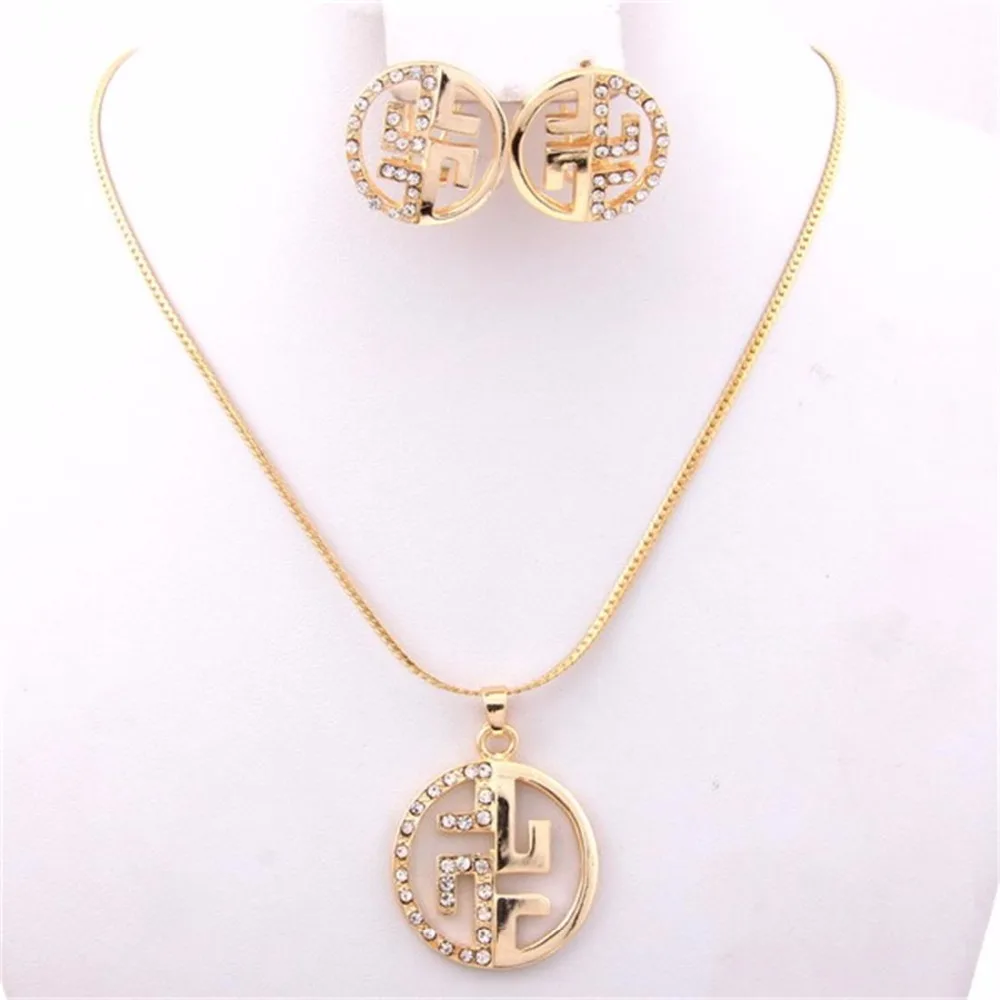 Aliexpress Sale Fashion Gold Plated Jewelry Sets African Jewelry Set Design Pendant Necklace ...