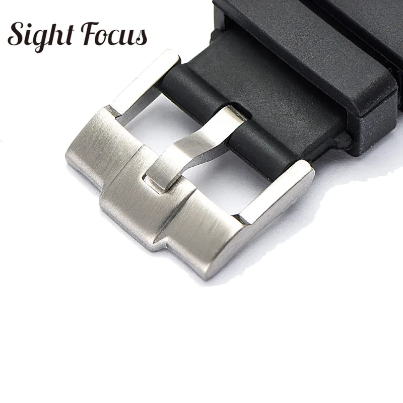 Curved 20mm 21mm Watch Strap for Rolex Black Water Ghost Rubber Watchband Submariner GMT Strap Male Bracelets Relogio Masculino