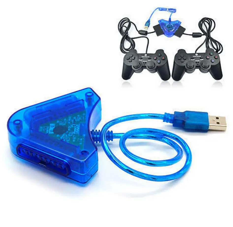 Новый конвертер кабель для sony PSX PS1 PS2 геймпад Игровые приставки 2 джойстика к ПК USB