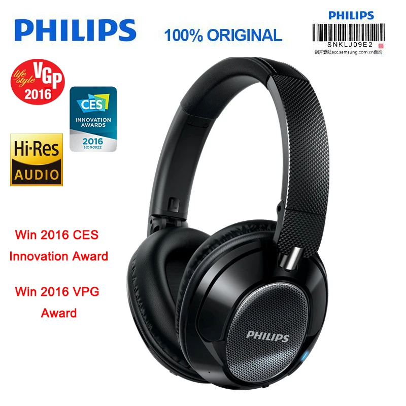 

Philips Original SHB9850 Active Noise Cancelling Wireless Bluetooth Headphones NFC Headset with Microphone Official Verification