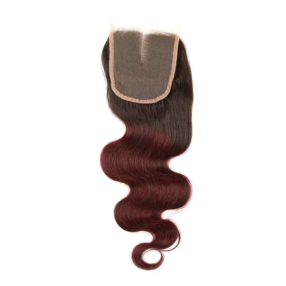 Ombre Burgundy Body Wave Hair Bundles With Lace Closure Brazilian Human Hair Weave Bundles With Closure Alimice Remy HairT1B 99J Ombre Burgundy Body Wave Hair Bundles With Lace Closure Brazilian Human Hair Weave Bundles With Closure Alimice Remy HairT1B 99J