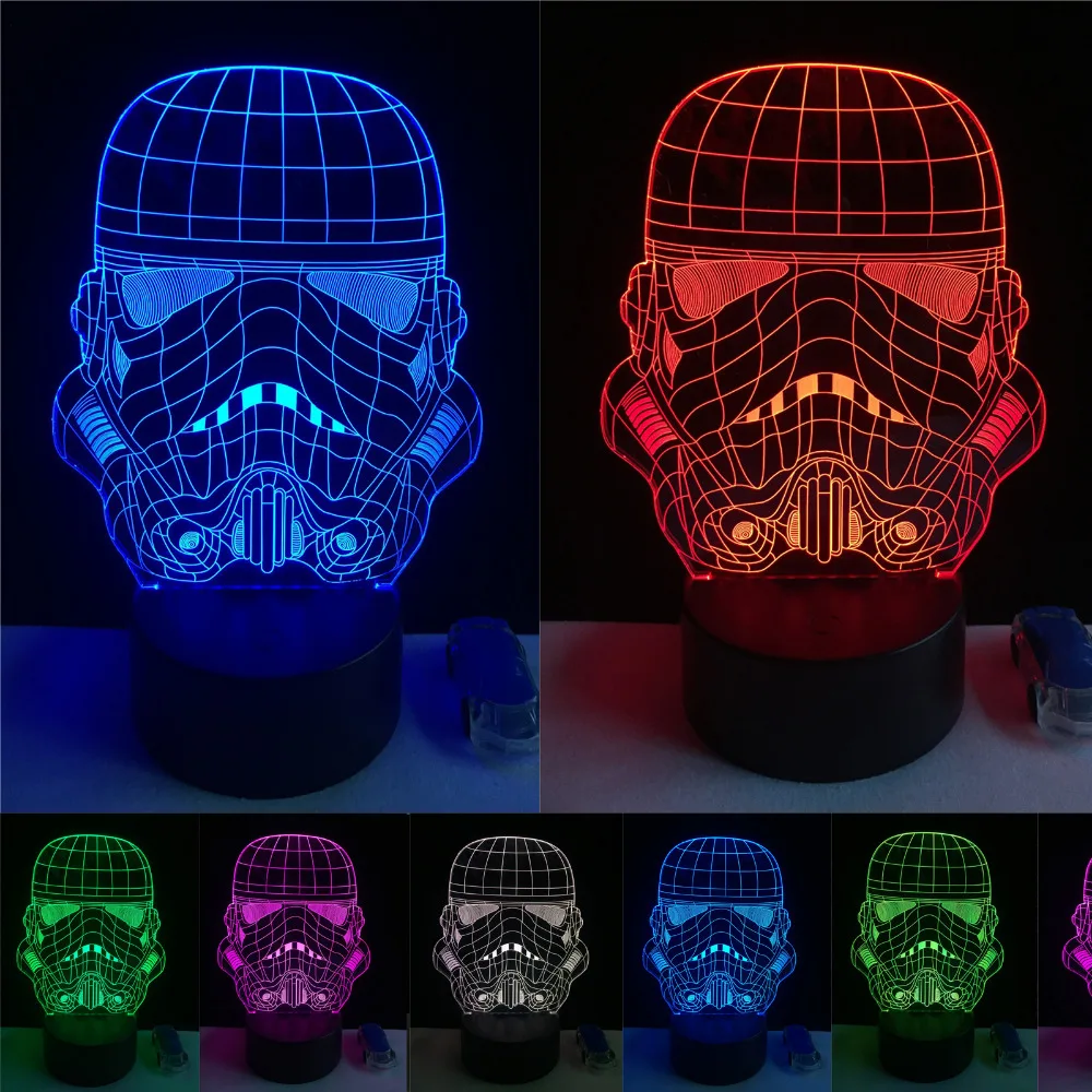 Luzes da Noite colorido usb star wars storm Fonte de Luz : Lâmpadas Led