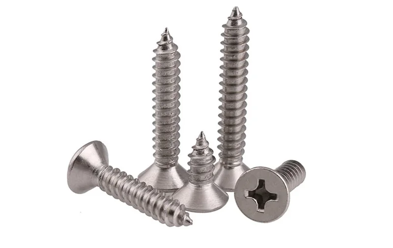 

50Pcs 304 Stainless Steel Cross Recessed Flat Head Screws Phillips Self-tapping Wood Screws M1 M1.2 M1.4 M1.7 M2
