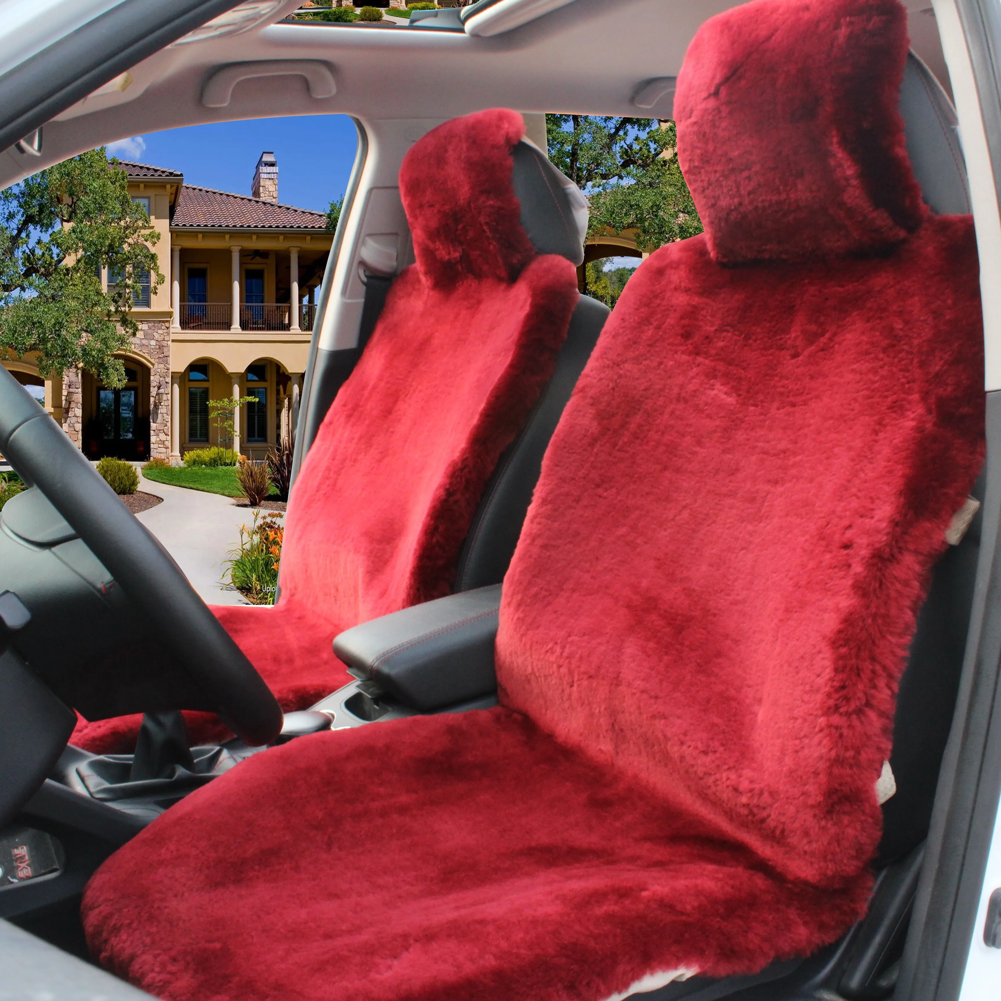 Car seats cushion wool sheared sheep winter short fur one piece pulvinis special seat covers