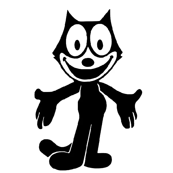 15cm tall Feli Cat Body Vinyl Funny Cartoon Car Sticker Decor Cute Pattern Comics Styling Waterproof New TA095 | Автомобили и
