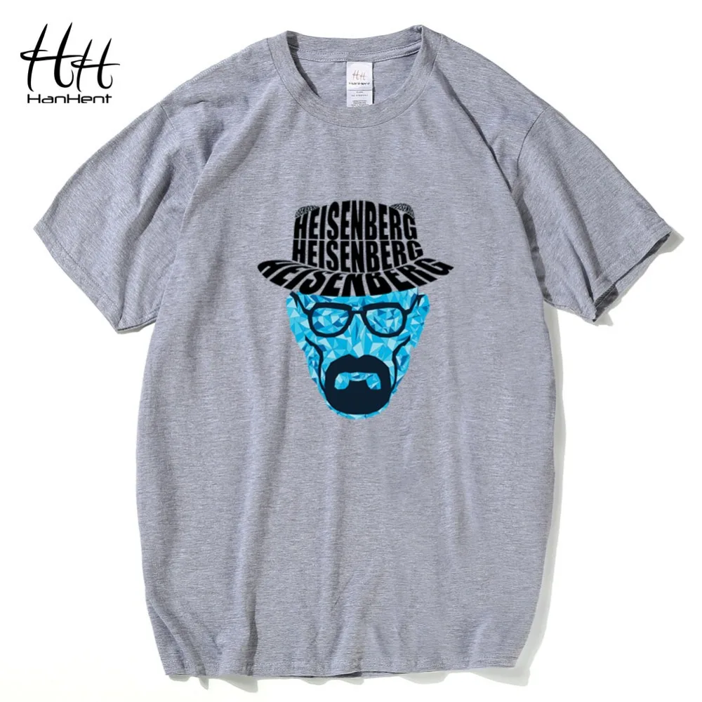 

HanHent Breaking Bad T Shirts Men Heisenberg Walter White Hat T-Shirts Cotton O Neck Short Sleeve Rock Tshirt Hombres Camisetas