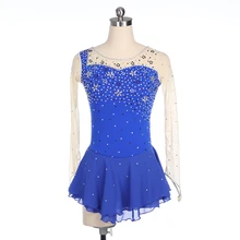 Nasinaya платье для фигурного катания Индивидуальные соревнования ледяные юбки для конькобежцев для девочек женщин детей гимнастика представление Стразы