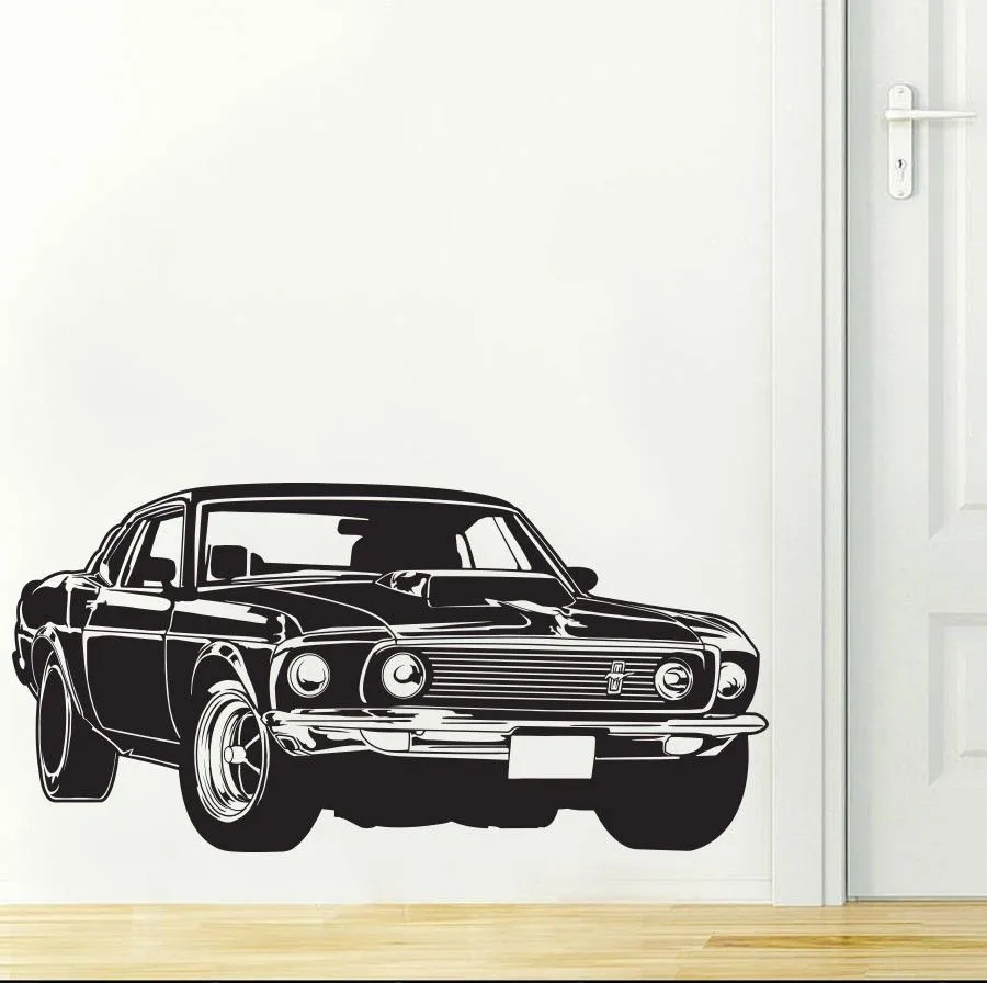Shelby GT Ford Mustang мышечная Гоночная машина наклейка на стену художественная декоративная наклейка виниловая наклейка на стену s Настенные обои D248