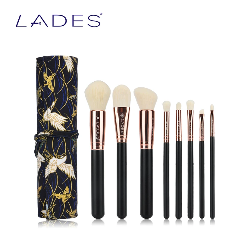 LADES New 8pcs Makeup Brushes Set Powder Foundation Eyeshadow Lip