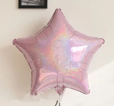 

1pc Pink Laser Star Balloon wedding Foil Balloons Party Decoration Ballons Baby Girls Party Favor Valentine's Supplies 45*45cm