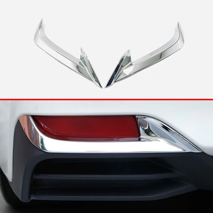 

For Toyota Avalon XX50 2018 2019 2020 ABS Chrome Rear Reflector Fog Light Lamp Cover Trim Bezel Frame Styling Garnish