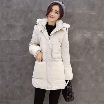 

Winter Plus Velvet Thick Women Down Jackets Fashion White Duck Down Hooded Coats Autumn Warm Slim Casual Down Parkas YP1099