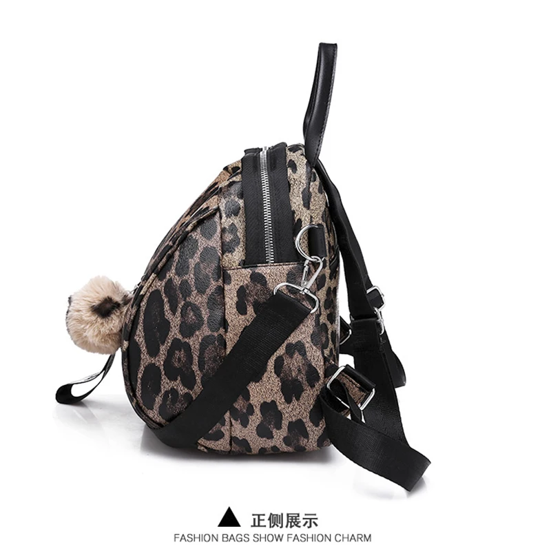 Женский рюкзак мини Леопардовый Роскошный PU женский Mochila Feminina Большой