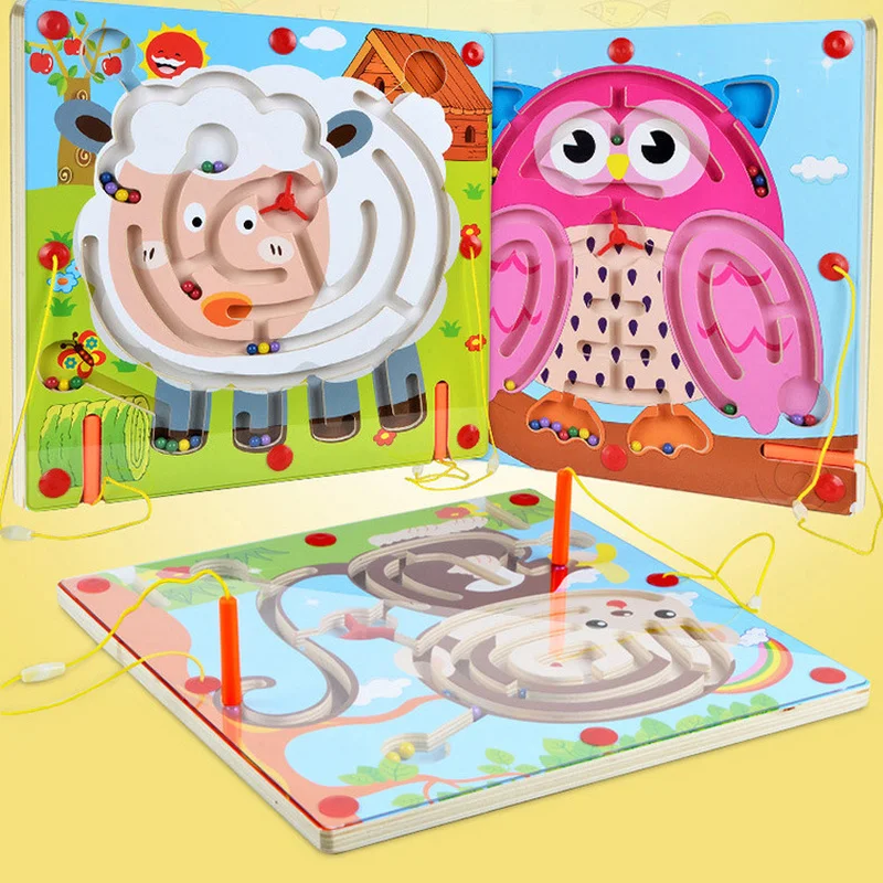 

Magnetic Maze Parent-child Baby Magnetic Child Puzzle Girl Boy Intelligence Guns Beads Toys Children's Educational Toys