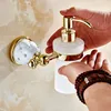 Liquid Soap Dispenser With Gold Brass Glass Container/bottle Luxury Wall Mounted Liquid Holder Bathroom Products Accessories ► Photo 2/6