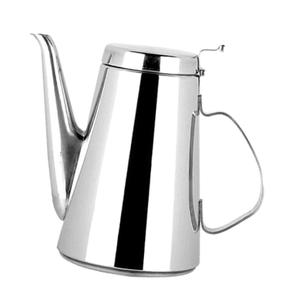 Stainless Steel Cold Water Juice Coffee Pot Teapot Jug for Kitchen Dining Teapots Water Kettle 1.2L 1.7L Silver 