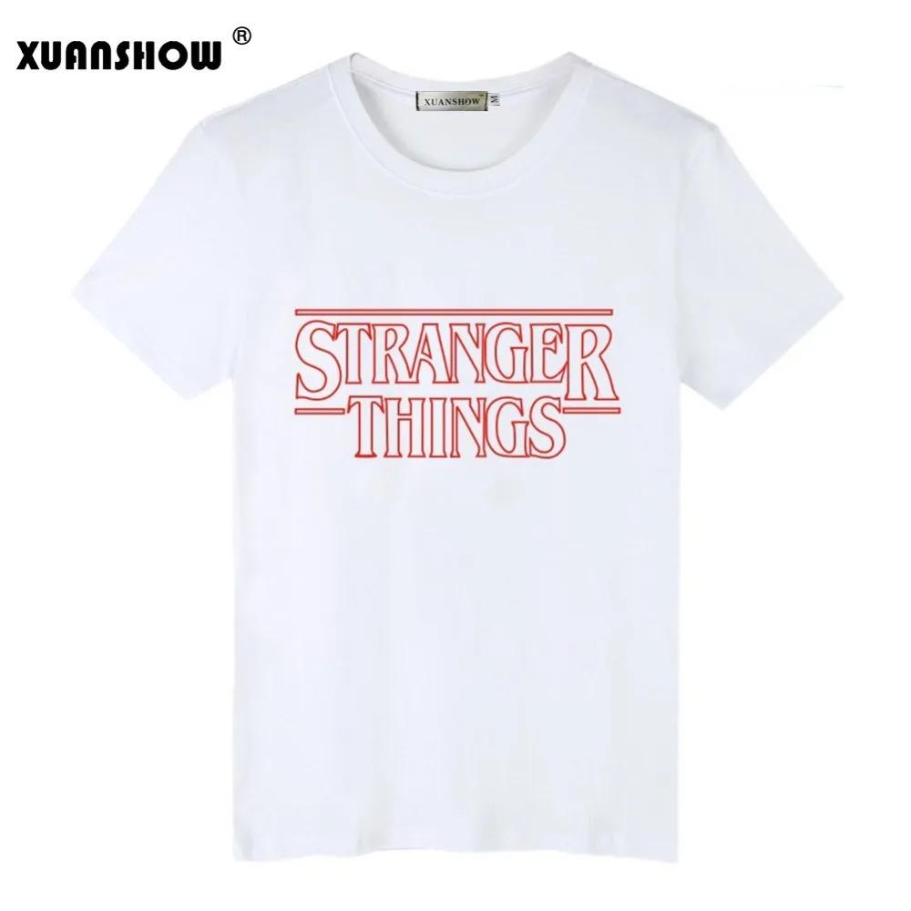 XUANSHOW футболка 2020 Летняя женская рубашка с надписью STRANGER THINGS повседневные женские