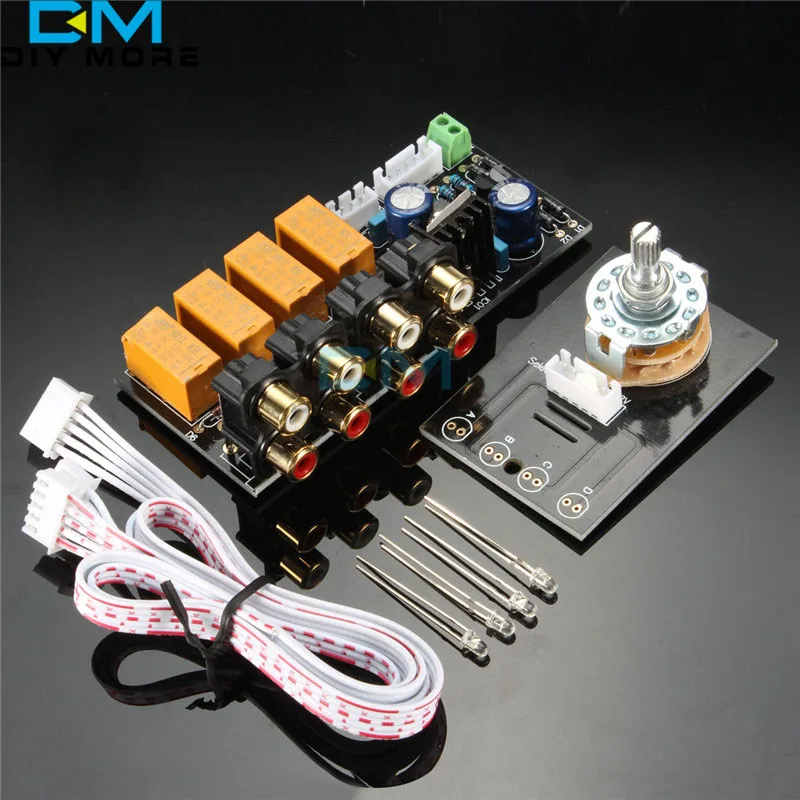 

Audio Input Signal Selector Relay Board Signal Switching Amplifier Board + RCA C