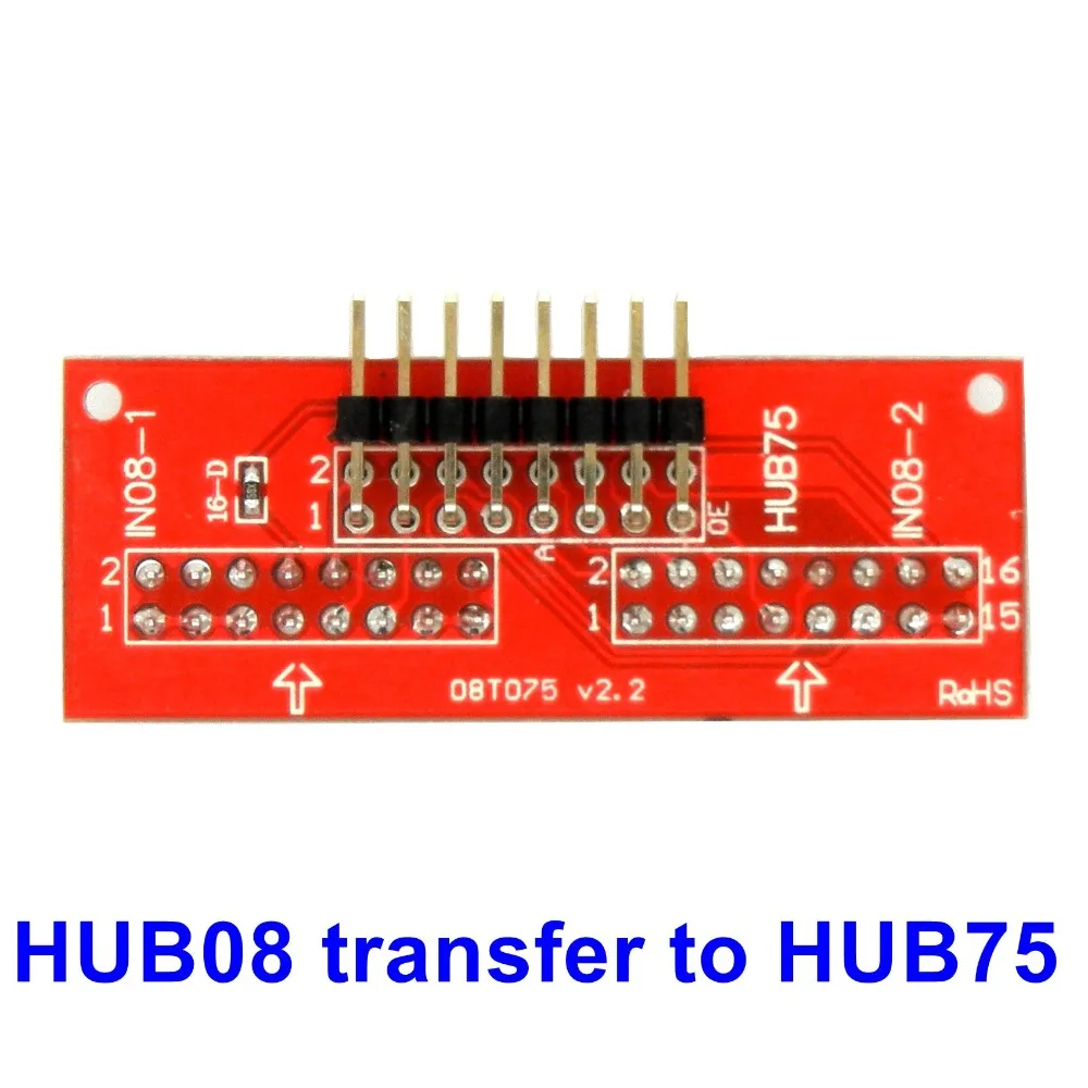 Универсальный hub08 передача на hub75 порт конвертер адаптер светодиодный знак дисплей конверсионная карта для серии TF led контрольная карта