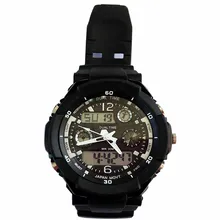 Модные новые мужские цифровые наручные часы мужские спортивные часы 3 бар водонепроницаемые часы с двойным дисплеем аналоговые кварцевые часы Saati