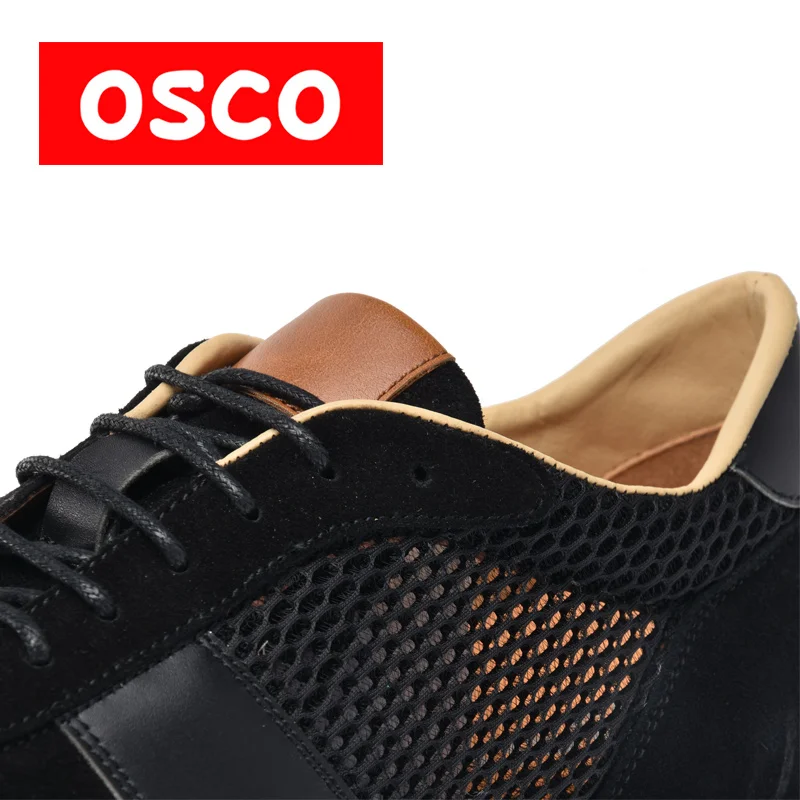 OSCO/Прямая с фабрики; Всесезонная Новая мужская обувь; модная мужская Повседневная дышащая обувь; замшевая обувь из коровьей кожи;# RU0009