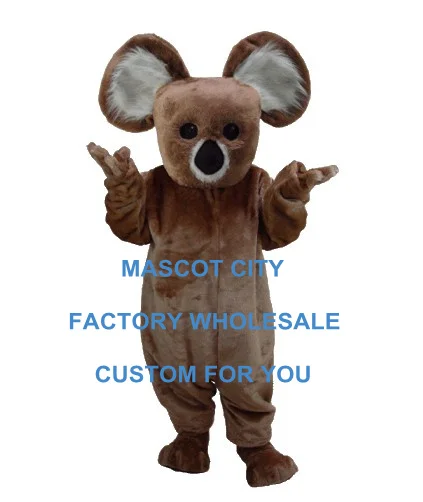 

Brown Koala Mascot Mascot Costume Adult Size Zoo Theme Carnival Party Cosply Mascotte Outfit Suit Fancy Dress EMS FREE SW983