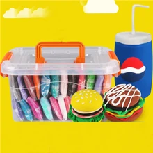24 шт. play тесто слизь fimo полимерная пластилина diy пластилина глины diy свет творческий handgum игрушки слизь воздух сухой глины playdough