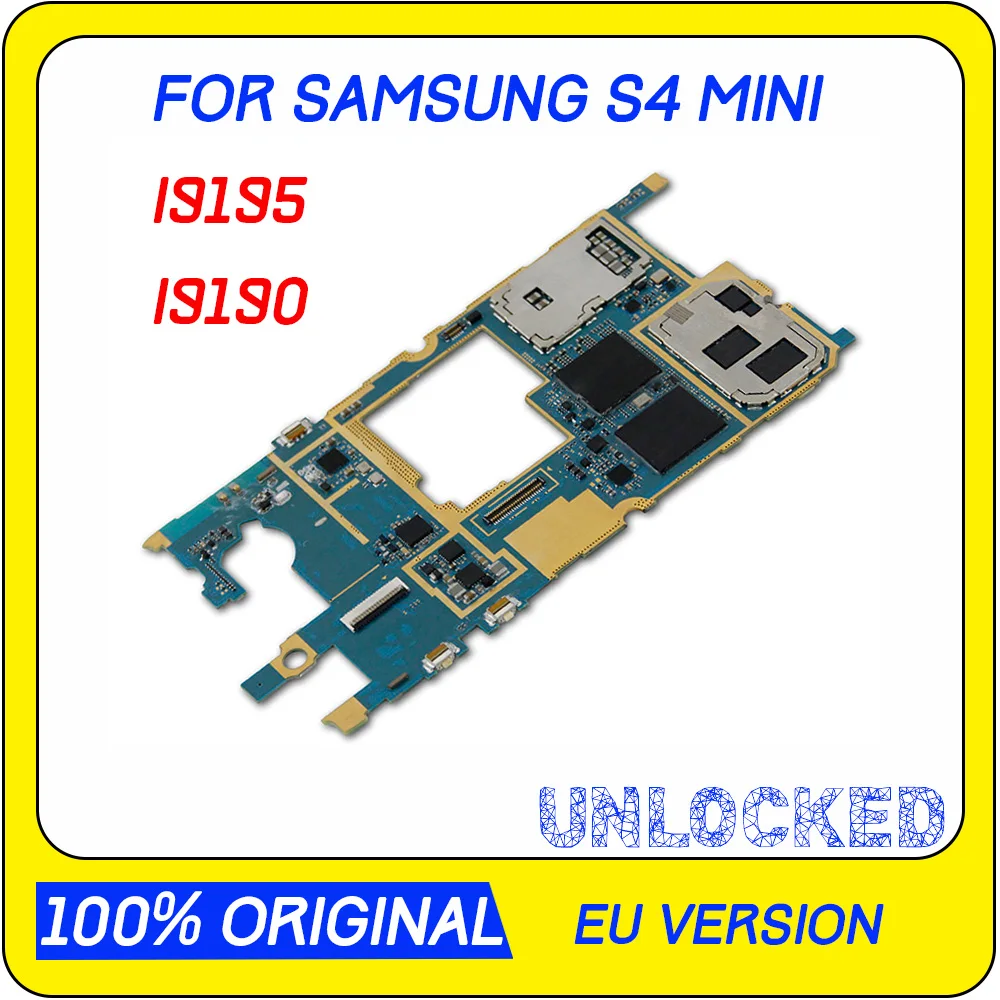 Оригинальная материнская плата для Samsung Galaxy S4 mini i9195 разблокированная с полными