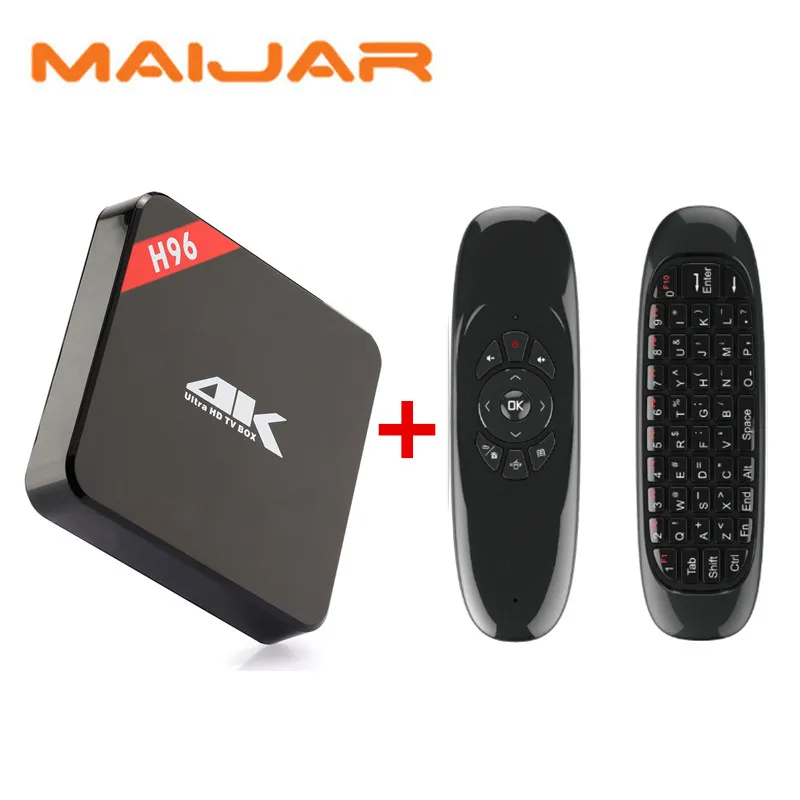 

H96 Smart TV Box Amlogic S905 Quad Core 64Bit 4K HDMI Android 5.1 TV Box 1080P KODI Wifi Media Player+Gyroscope Fly Air Mouse T2