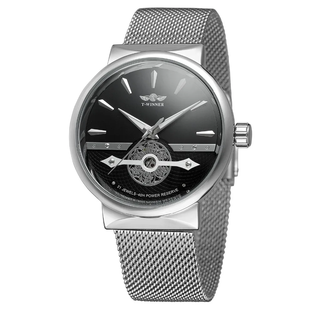 

Genuine full hollow men's automatic mechanical watch men's chain mesh strap