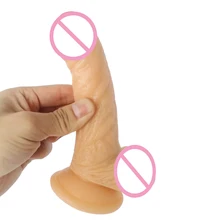 AMABOOM 15*3.5cm Soft Dildo Realistic Anal butt Dildo Penis Suction Cup Male Dick Female Masturbation Erotic for Adult Sex Toy