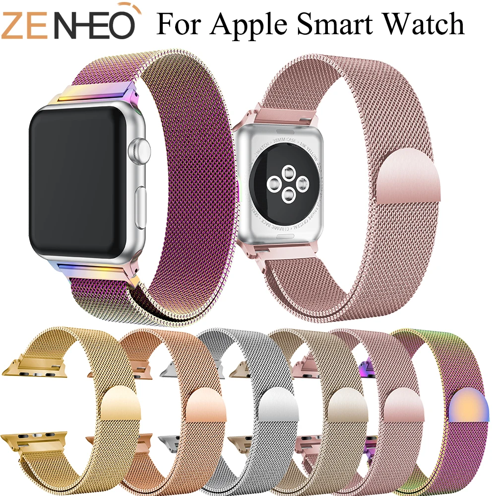 Ремешок для часов Milanese из нержавеющей стали Apple Watch 1/2/3/42 мм 38 40 44 м|Ремешки часов| |