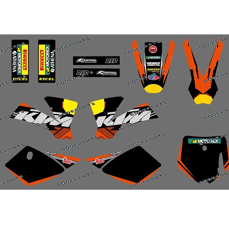

R B Logo (Bull ) Motorcycle Bike SX Sticker Graphics Kit FOR KTM KTM50 SX50 SX 50CC 50 2002 2003 2004 2005 2006 2007 2008
