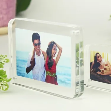 (2 шт./лот) акриловые магниты фото Рамки 10 дюйм(ов) 254x203 мм Толщина 10 + 10 мм Диагональ дуги Дизайн оргстекло ясно кристалл