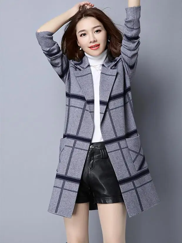 

OEAID Fashion Plaid wool coat women jackets and coats 2019 new jacket coat female outerwear casual ladies coats