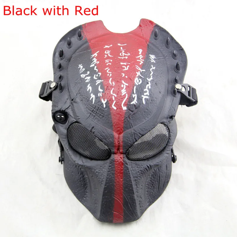 Пейнтбольная маска Хищника на Хэллоуин, маскарадные костюмы для косплея, игра CS, уличная защита, шлем, армия из двух масок
