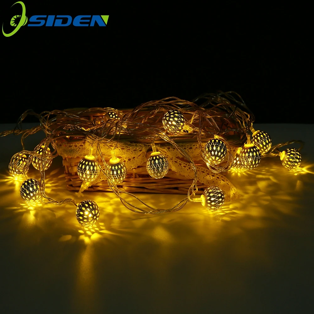 OSIDEN Золотой светодиодный гирлянды AC220V ЕС Plug5M 20 s Рождественский Свадебный декор