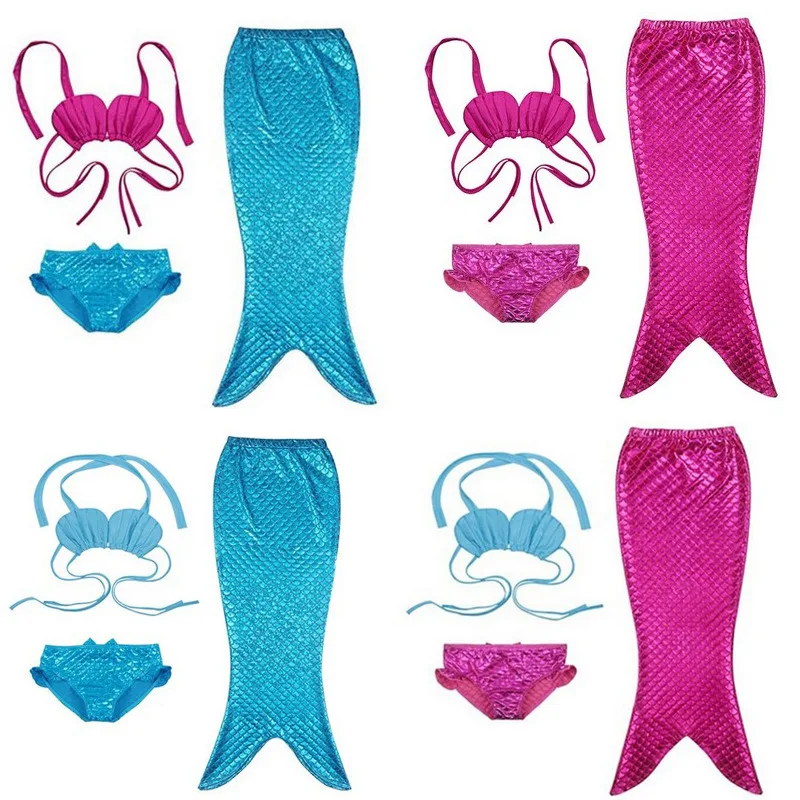 3 Pieces Girls Kid Cute Cosplay Suit Mermaid Mermaid Tail Bikini Set Bathing Suit Cosplay Costumes 3 Pieces Girls Kid Cute Cosplay Suit Mermaid Mermaid Tail Bikini Set Bathing Suit Cosplay Costumes