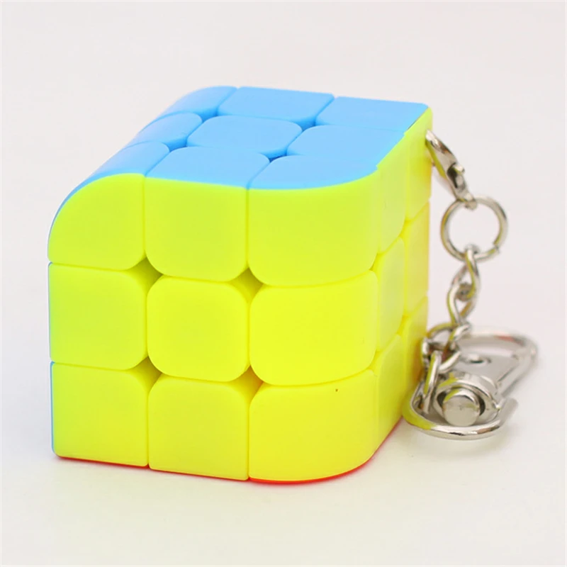 Zcube брелок мини 2x2 3x3 трехгранник цилиндр магический куб креативный куб подвесные украшения-красочные